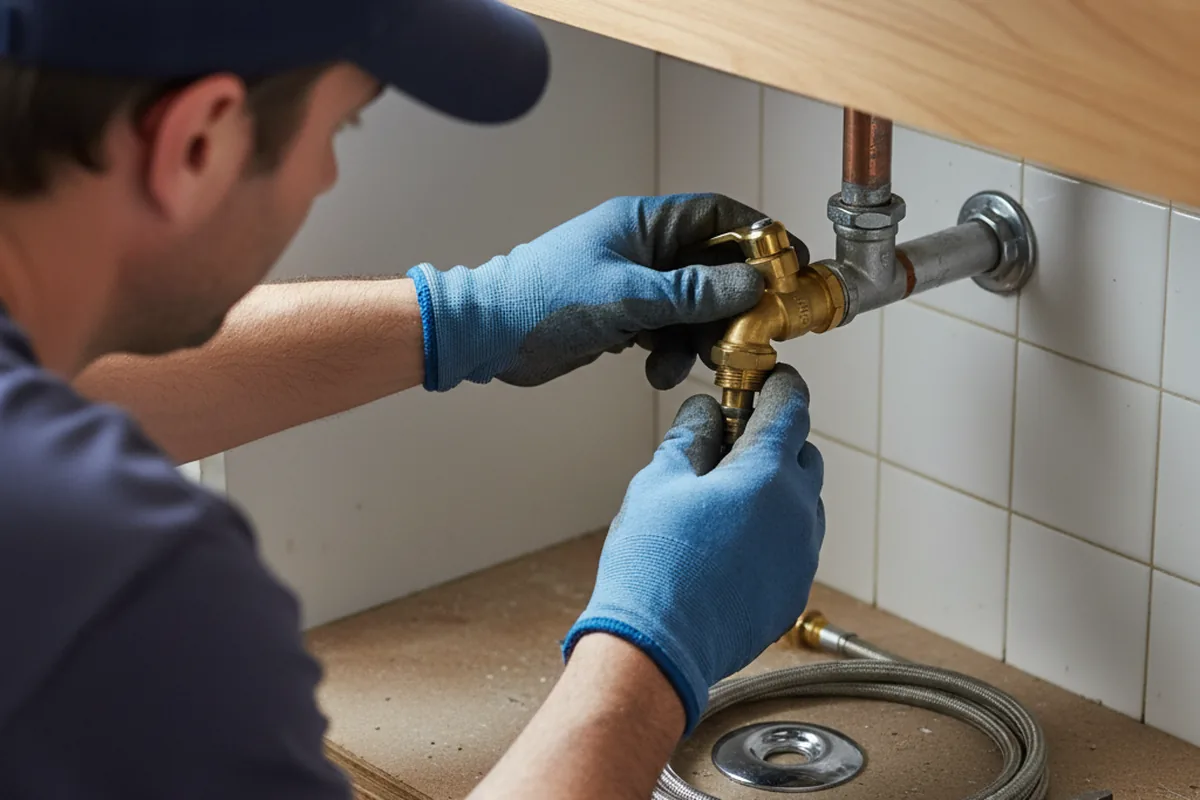 Shutoff valve and fitting work during Emergency Plumbing in Wyoming
